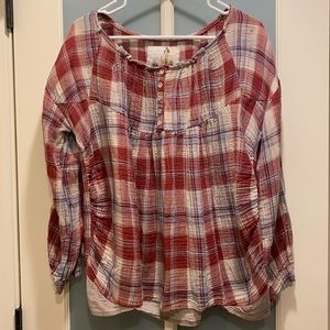 Pola & Roma Plaid Blouse